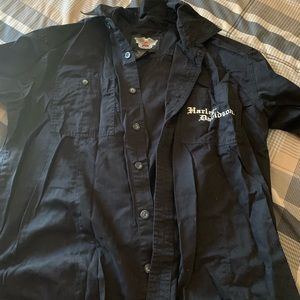 Black Harley button up